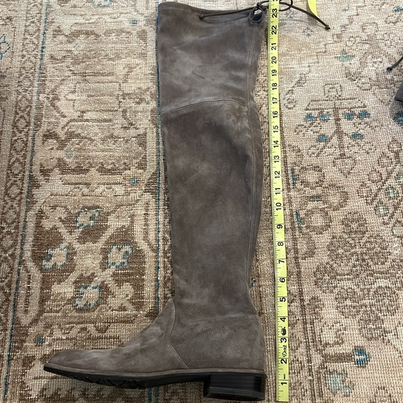 Stuart Weitzman Lowland Suede Over the Knee Boot in Praline - Picture 7 of 12